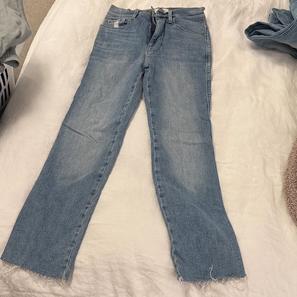 Frame Denim Light Blue Straight Leg Jeans